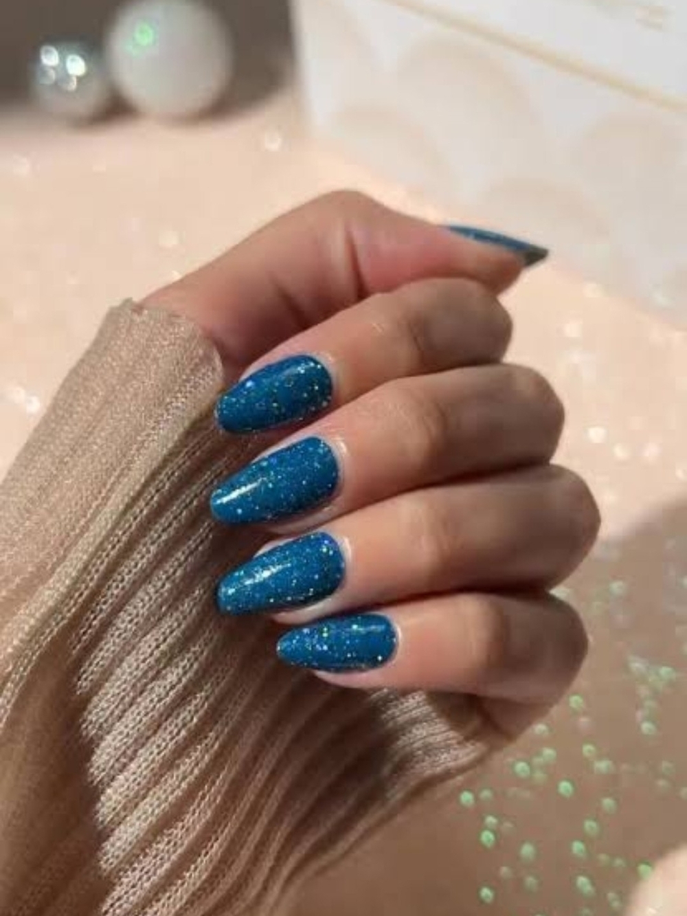 Color Street Night Is Young Navy Glitter Nail Strips NWT